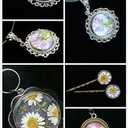 20PCS Transparent Glass Cabochons, Clear Glass Dome Tile Cabochon Half Round Flat Clear 1.57 Inch Non-calibrated Round for Photo Pendant Making DIY Decor Souvenir Gift