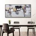 Abstract Wall Art Wall Decor Bedroom Pictures Artwork Canvas Wall Art Black And Gold Artwork Large Size Modern Painting Wall Decoration Pictures For Living Room Home Kitchen Office 30 x 60 Inch