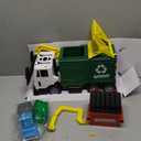 JOYIN Large Friction Powered Garbage Truck Toy Set, Includes Dumpster, Trash Bins, and Learning Cards for Kids, Boy Toys Birthday Gift for Boys Girls Kids Toddler Gift of Easter Basket Stuffers (Green)