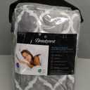 Beautyrest Ogee Printed Plush Electric Blanket for Cold Weather, Fast Heating, Auto Shut Off, Virtually Zero EMF, Multi Heat Setting, UL Certified, Machine Washable, Grey Oversized Throw 60x70