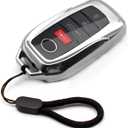 MECHCOS Compatible with Toyota Tacoma Venza Corolla Grand Highlander Prius Land Cruiser Sienna Sequoia Tundra Crown RAV4 Prime Silver TPU Key Fob Cover Case Remote Holder Protector Sleeve Accessories