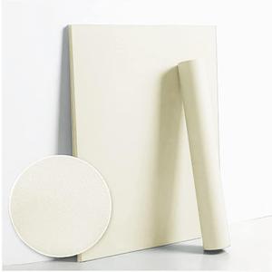 Dimoon 78.7''x17.7'' White Peel and Stick Wallpaper Contact Paper Modern Self Adhesive Wall Paper Removable Renter Friendly Textured Solid Color Shelf Cabinet Vinyl Roll (78.7''x17.7'',Cream White)