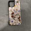 Petitian for iPhone 12 Pro Max Case with Wallet - Women Girls Cute Girly Aesthetic Unique Design Leather Credit Card Holder Cardholder Stand Wristband for iPhone 12 Pro Max, Vin Flower