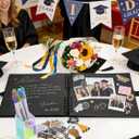 Graduation Guest Book Scrapbook Set 2026 - Black Gold 80 Pages Signature Photo Album with 8 Dual-Tip Markers, Stickers, Memory Book Sign for Class of 2026 High School College Grad Party Favors Gifts