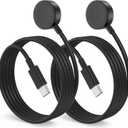 2Pack for Apple Watch Charger Cable, 3FT USB C to Magnetic Wireless Fast i-Watch Charging Cord [Portable], Compatible with iWatch Series Ultra/9/8/7/6/SE/SE2/5/4/3/2 - Black