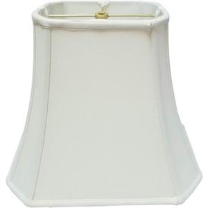 Royal Designs Rectangle Cut Corner Lamp Shade, White, (7 x 10) x (12.25 x 18) x 13.25