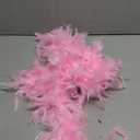 THARAHT Pink Chandelle Turkey Feather Boa 2 Yards 60g for DIY Craft Home Dancing Wedding Party Halloween Costume Decoration Feather Boa