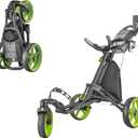 Caddytek CaddyLite One Swivel Version 8 Golf Push Cart Version 8  3-Wheel, 360 Swivel Front Wheel, One-Click Folding, Lightweight, Adjustable Handle (Lime)