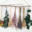 Dried Flower Wall Hanging - Peony, 7 Count, Large, Natural, Mixed, Rustic, 7 Kinds, U-Shape, Indoor, Home Decor