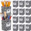 Ctosree 12 Pack Composition Book Pencil Holder for Classroom