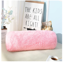 Jelymark Decorative Fluffy Throw Pillows for Room Sofa Bed, Fuzzy Body Pillow, Luxury Soft Faux Fur Round Long Couch Pillows for Reading Sleeping, Removable Pillow Cover and Inserts, Pink, 8x25 Inch