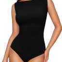 Womens Boat Neck Thong Bodysuit Sleeveless Tank Top Body Suits Going Out Summer Tops Fashion Outfits 2026, Medium