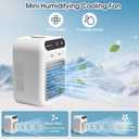 Portable AC for Car, 25W Rechargeable Portable Air Conditioners, Mini AC Unit 2 Cool Air Spray, Personal Cooling Fan with 2 Speeds, Small Room Air Conditioners for Bedroom, Office, Outdoor