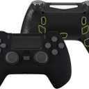 eXtremeRate Black Decade Tournament Controller (DTC) Upgrade Kit for PS4 Slim Pro Controller JDM-040 050 055, Upgrade Board & Ergonomic Shell & Back Buttons & Trigger Stops - NO Controller