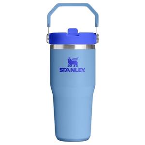STANLEY IceFlow 2.0 Flip Straw Tumbler with Handle 14 oz | Twist On Lid and Flip Up Straw | Leakproof Water Bottle | Insulated Stainless Steel | BPA-Free | Blue Sky