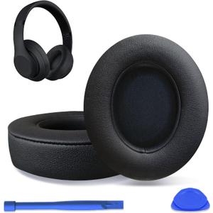Replacement Ear Pads for Beats Studio 2 & Studio 3 Wired & Wireless Headphones, Ear Cushions, Ear Cups Cover Repair Parts (Black)