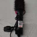 Hair Dryer Brush Blow Dryer in One Upgraded 4 in 1 Hair Dryer and Styler Volumizer with Negative Ion Anti-frizz Ceramic Titanium Barrel Hot Air Brush Hair Straightener Brush (Black/Pink)