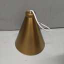 Vintage Modern Metal Conical Wall Sconce, Brass, 6“ Dia x 11" H