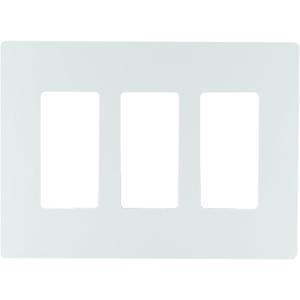 Legrand radiant Screwless Wall Plates for Decorator Rocker Outlets, 3-Gang, White, RWP263WCC6 (1 Pack)