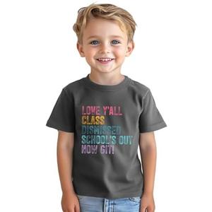 Last Day of School Shirt for Kids Toddler Boys Girls Summer T-Shirts Tops Funny Graphic Tee Short Sleeve 3-8 Years Size 140/64