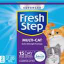 Fresh Step Advanced Multi Cat Clumping Litter with Febreze Freshness, Fresh Step Clumping Cat Litter Extra Strength Formula, 37 lbs. (2 x 18.5 lb. Box)