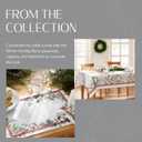 Elrene Home Fashions Winter Holiday Berry Fabric Bordered Table or Console Runner, Christmas Table Decor, 13" x 70"