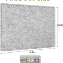 Large Cork Bulletin Board 48" x 36", Felt Pin Board, Silver Gray