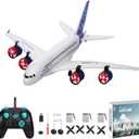GoolRC A380 RC Airplane, 2.4G 3CH Remote Control Airplane, Easy to Fly RC Plane for Beginner, EPP Foam Fixed Wing Aircraft Glider Model Toys with 3 Batteries for Kids (3 Batteries)