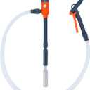 Fuel Transfer Pump with Hand Nozzle, 2.8 GPM Gas Can Pump with Retractable Intake Pipe and 51 Inch Discharge Hose, Portable Battery Powered Liquid Siphon Pump for Oil, Gasoline, Diesel