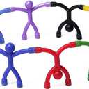 Classic Magnetic Character Figures - Posable Fidget Travel & Desk Toy | 10pc Solid Colors Set Multipurpose Magnets