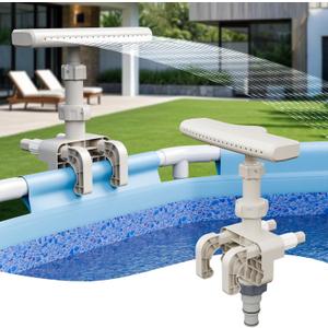 Pool Fountains for Above Ground Pools - Adjustable Pool Waterfall Sprinkler Swimming Pool Frame Attachment, Pool Water Fountain for Relaxation and Cooling, Outdoor Above Ground Pool Accessories