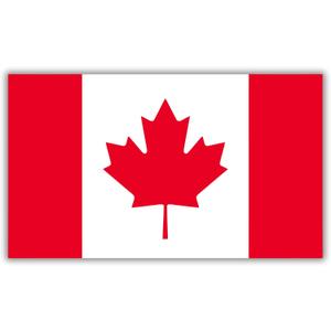 Canadian Flag Vinyl Sticker, 2.4 x 4 Inches - Strong Adhesive Waterproof Decal - Used for Notebook, Car, Mug, Cup Laptop and Water Bottle