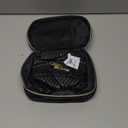 KTMOUW Makeup Bag 3 Pcs waterproof Cosmetic Bag Portable Travel Cosmetic Bag Weave Organizer storage bag (Black)