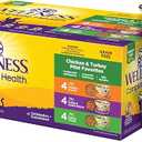 Wellness Complete Health Pate Variety Pack Adult Canned Wet Cat Food, Natural, Protein Rich, Grain Free, Chicken and Turkey Favorites, 3 oz, Pack of 12 Cans (Best By Sep. 25, 2028)