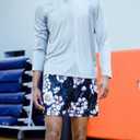 Mens Mesh Floral Shorts Art Print Butterfly Graphic Lightweight Casual Loose Designer Knee Length with Pockets (M)