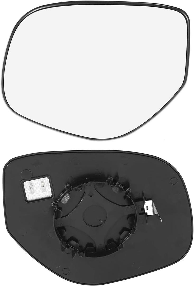 TOP-VIGOR 1-Pack Driver Side Heated Mirror Glass Compatible with 2014 2015 2016 2017 2018 2019 2020 Mitsubishi Outlander, Left Heated Mirror with Backing Plate, Replace 7632B609