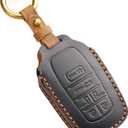 EASYANT for Toyota Sienna Leather Key Fob Cover, Key Fob Shell for Toyota Sienna Minivan 2021-2025 Smart Key Protector Black