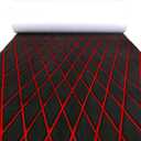 KXKZREN EVA Foam Boat Flooring Decking Sheet 6mm Thick Diamond Anti-Slip Marine Flooring Mat Self Adhesive Deck Pad for Bass Boat Yacht Motorboat RV Cooler Tops, 74.8"x27.6" / 93.8"x43.9" (Black With Red Diamond Seam Lines)