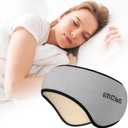Sleep Mask with Adjustable Heads, Earmuffs for Sleep, Ear Warmers for Men & Women, 2 in 1 Ear Mask and Eye Cover, Comfortable & Soft for Side Sleepers (Grey)