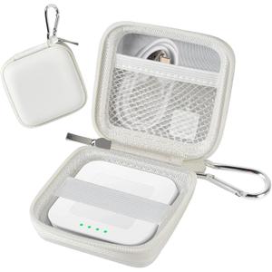 Chip Card Reader Scanner Case, Hard Carrying Bag Holder Fits Square A-SKU-0485 Contactless and Chip Reader with USB Charge Cable for EMV Chip Cards/Apple Pay/Android Pay/More - White by COMECASE
