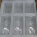 wookgreat Vintage Drinking Glasses Set of 12, Textured Clear Striped Glass Cups6 Highball Glasses 13oz & 6 Rocks Glasses 10oz, Ribbed Glassware Set, Mojito Cups, Cocktail Glass, Iced Coffee Cup