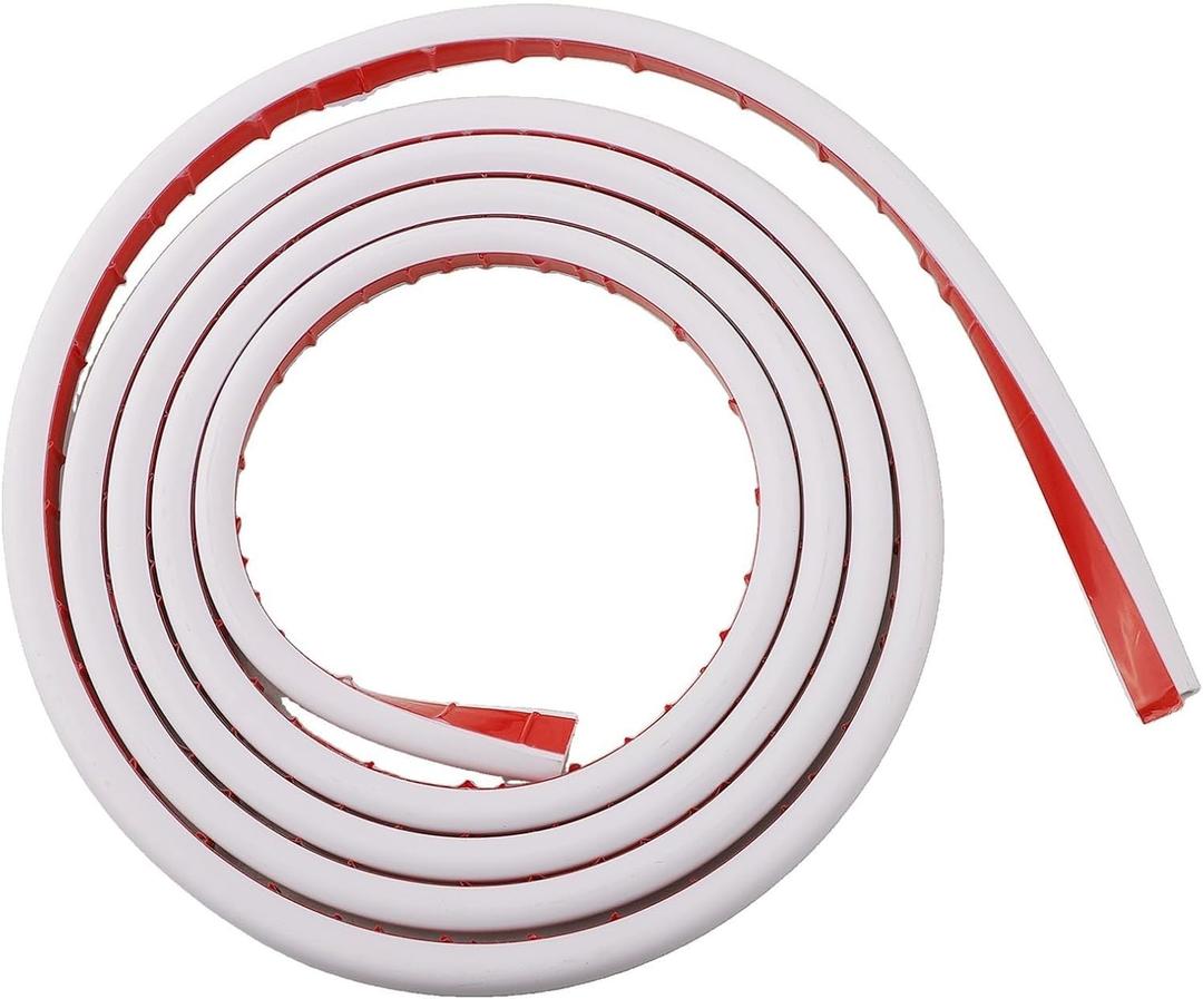 3Meter PVC Cable Trunking, 15X10mm Semi-Circular Side Opening Wire Concealer With Backing For Wall, Floor, Or Desk Cord Management In Home, Office, Garage, And Warehouse