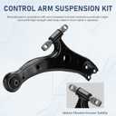 12pc Front Lower Control Arms Suspension Kit Fit for 2007-2011 Toyota Camry (USA Built Models Only) w/Ball Joints Inner Outer Tie Rods End -K620333 K500044 K750011 K750123