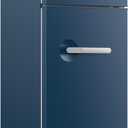 Frigidaire Retro Apartment Size Refrigerator with Top Freezer - 2 Door Fridge with 7.5 Cu Ft of Storage Capacity, Adjustable Spill-Proof Shelves, Door & Crisper Bins, Azure (Blue)