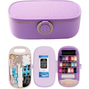 FKOG Sewing Kit, 135 Pcs Family Sewing Project Kit Travel Sewing Supplies Repair Kit Sewing Thread Accessories DIY Sewing Supplies Organizer (PP Sewing kit)