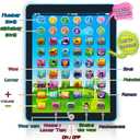Kids Learning Pad/Tablet Interactive Toddler Toys with Words Numbers Alphabets Music English Electronic Educational Toy for Preschool Boys & Girls 2 3 4 5 6Years Old(Blue)