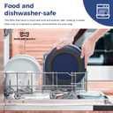 WENBOKMIN Dog Bowl, Stainless Steel Dog Food and Water Bowl with Non Slip Quiet Bottom, Easy to Clean, Dishwasher Safe, 64oz, Blue