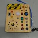 RichBoy Busy Board Toddler Toys Montessori Toys for 1-3 Year Old Boy Girl Birthday Gift for Grandkids, 37 in 1 LED Light Up Sensory Wooden Montessori Switch Board Toy - Learn and Travel (6.7" x 5.3")