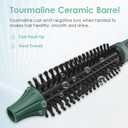 BANGMENG 3/4 Inch Barrel Thermal Round Brush, Volume Heat Styling Brush for Men and Women Medium Thin Curly Straight Hair, Heated Curling Iron,12 Temperature Setting (1.35 Inch with Bristles)