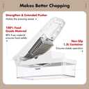 Geedel Vegetable Cutter, Onion Cutter Pro Food Chopper, Kitchen Vegetable Slicer Dicer Cutter Grater, Veggie Chopper with container for Salad Onion Potato Carrot (4 in 1, White)